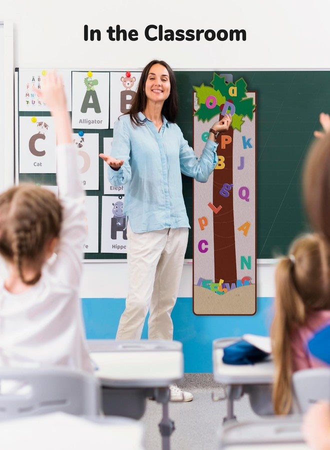 CHEFAN Letter Tree, Coconut Tree Alphabet Bag for Early Education Storytelling, Felt Story Board Set Props from The Childhood Favorite Book, Felt Board for Wall Teaching Home Classroom Play - Image 4